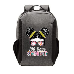 100 Days Smarter Student Hair Bun Vector Backpack