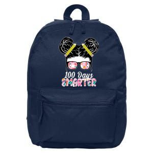 100 Days Smarter Student Hair Bun 16 in Basic Backpack