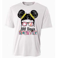 100 Days Smarter Student Hair Bun Cooling Performance Crew T-Shirt