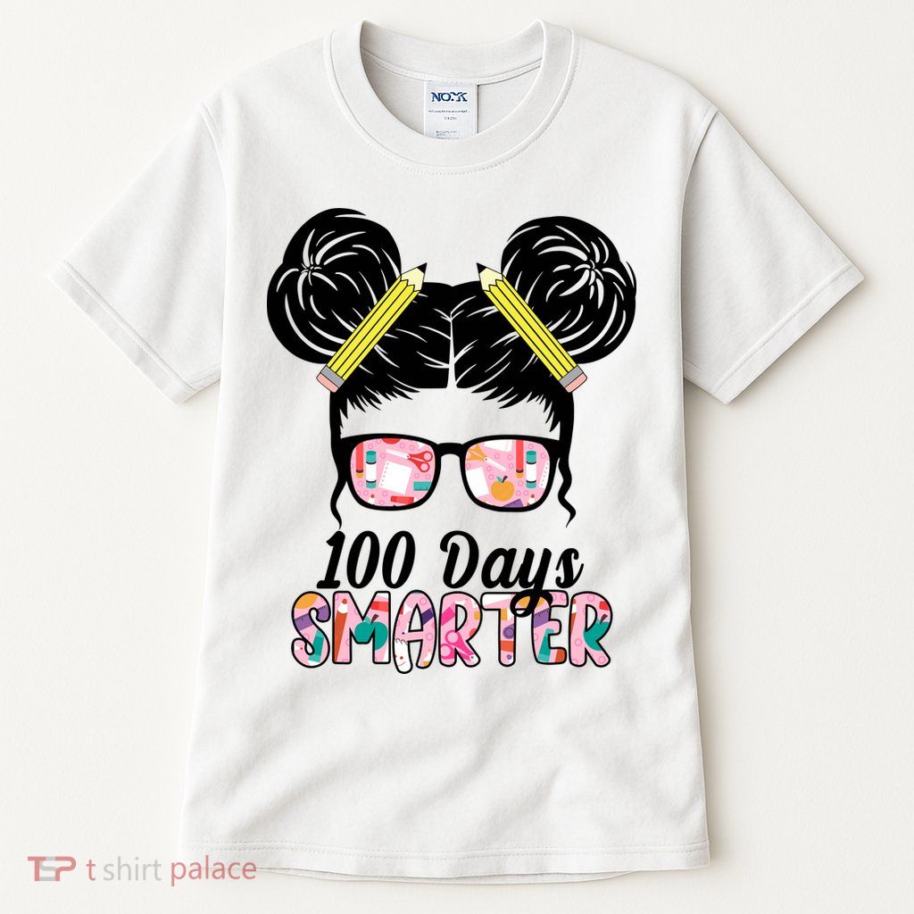 100 Days Smarter Student Hair Bun Tall T-Shirt