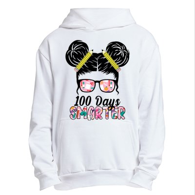 100 Days Smarter Student Hair Bun Urban Pullover Hoodie