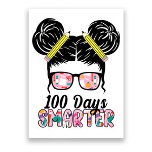 100 Days Smarter Student Hair Bun Poster