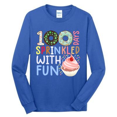 100 Days Sprinkled With Fun Meaningful Gift Cupcake 100 Days Of School Gift Tall Long Sleeve T-Shirt