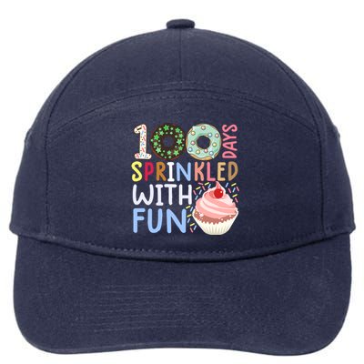 100 Days Sprinkled With Fun Meaningful Gift Cupcake 100 Days Of School Gift 7-Panel Snapback Hat