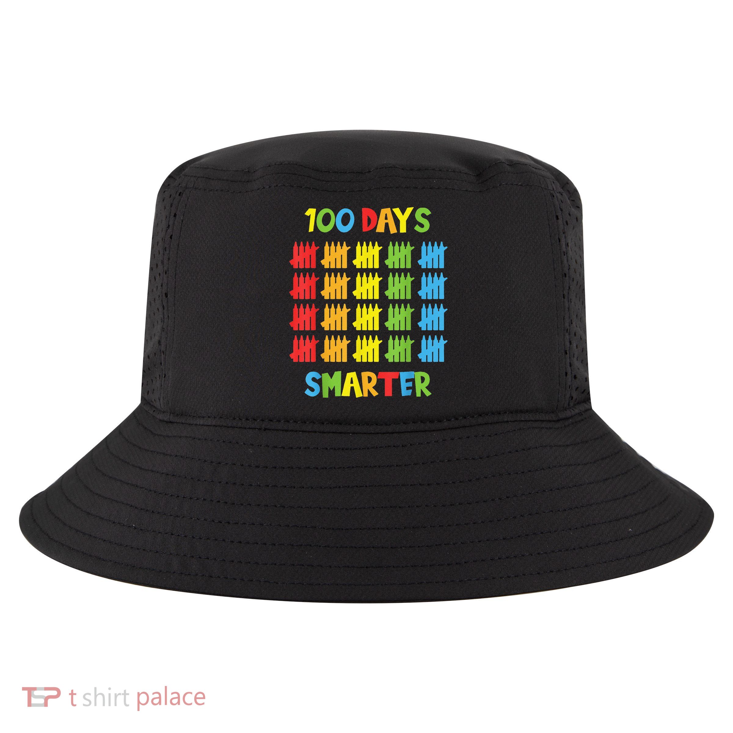 100 Days Smarter Teachers Child 100th Day of School Cool Comfort Performance Bucket Hat