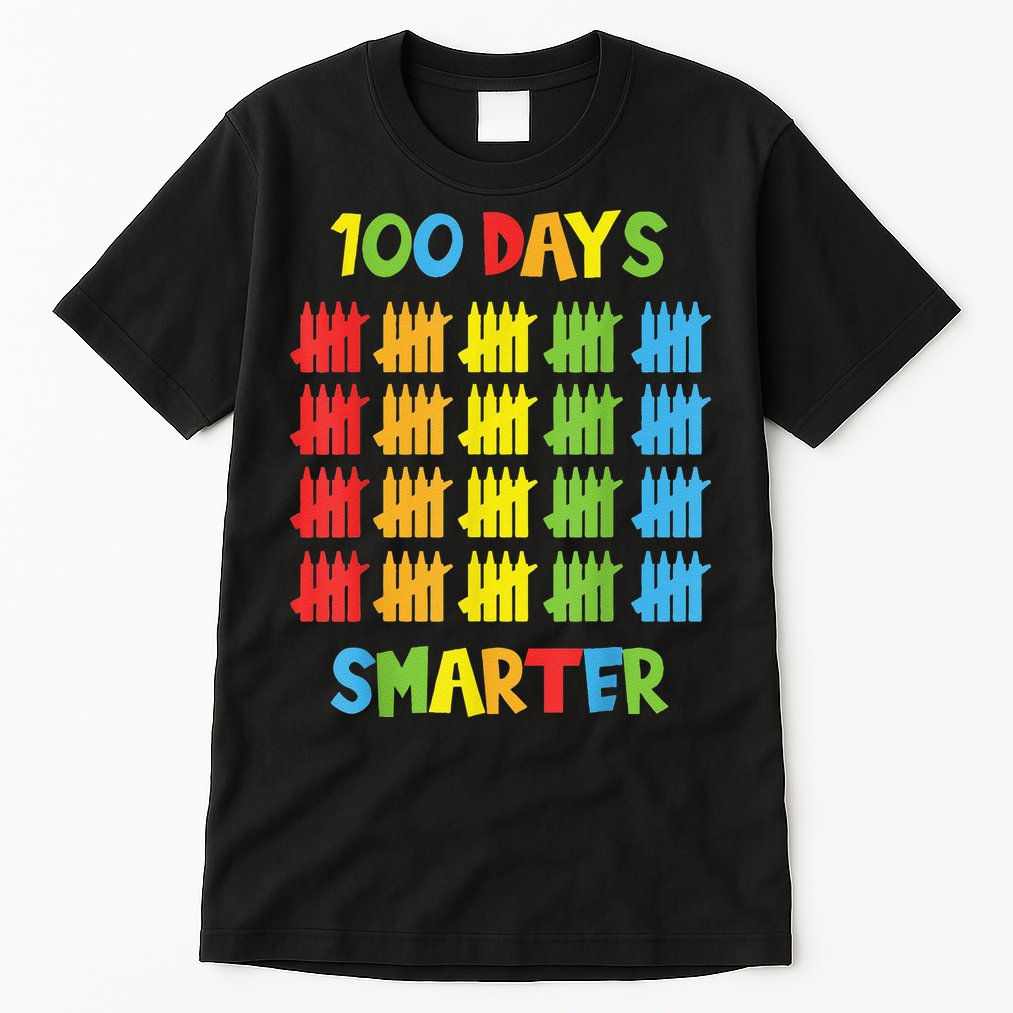 100 Days Smarter Teachers Child 100th Day of School Tall T-Shirt