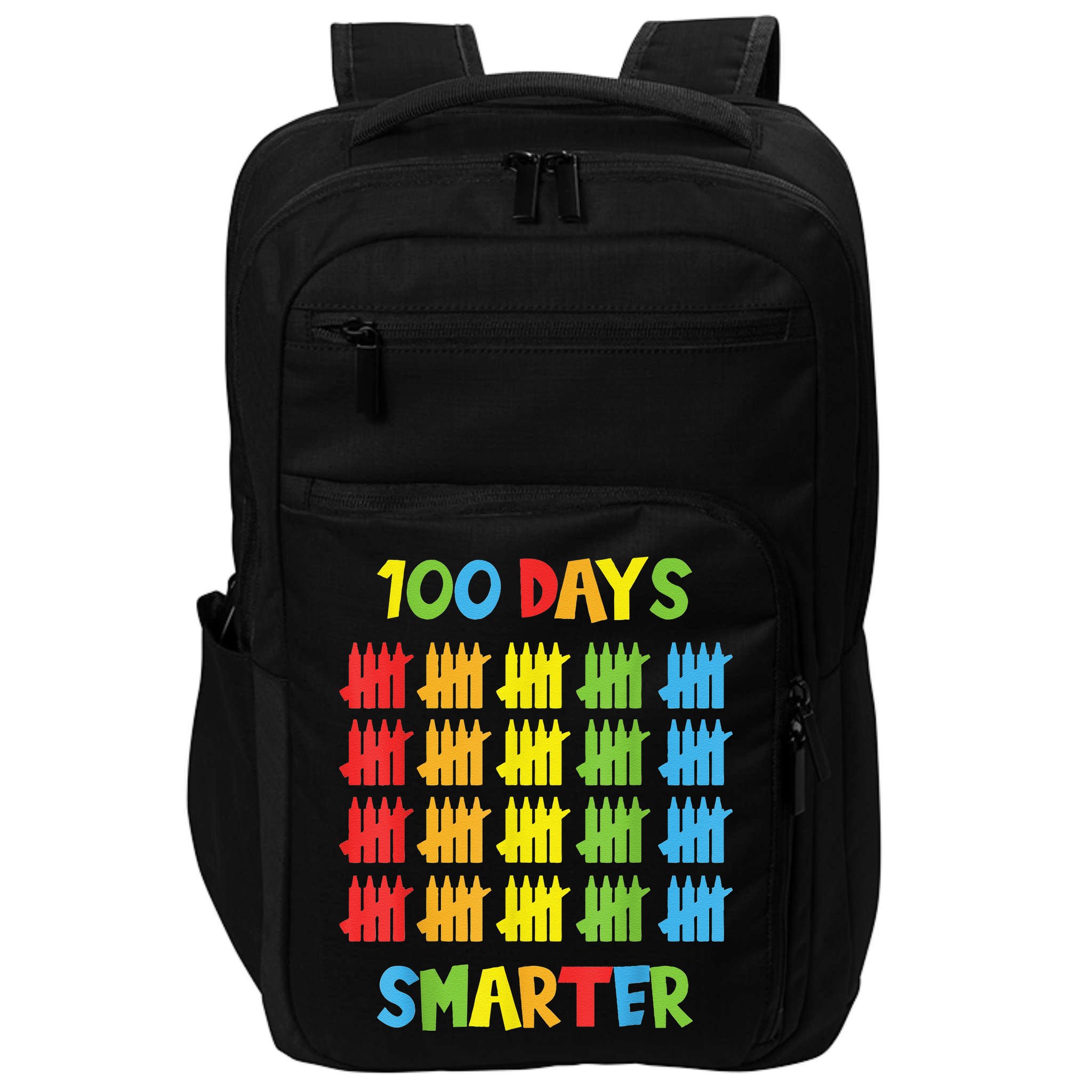100 Days Smarter Teachers Child 100th Day of School Impact Tech Backpack