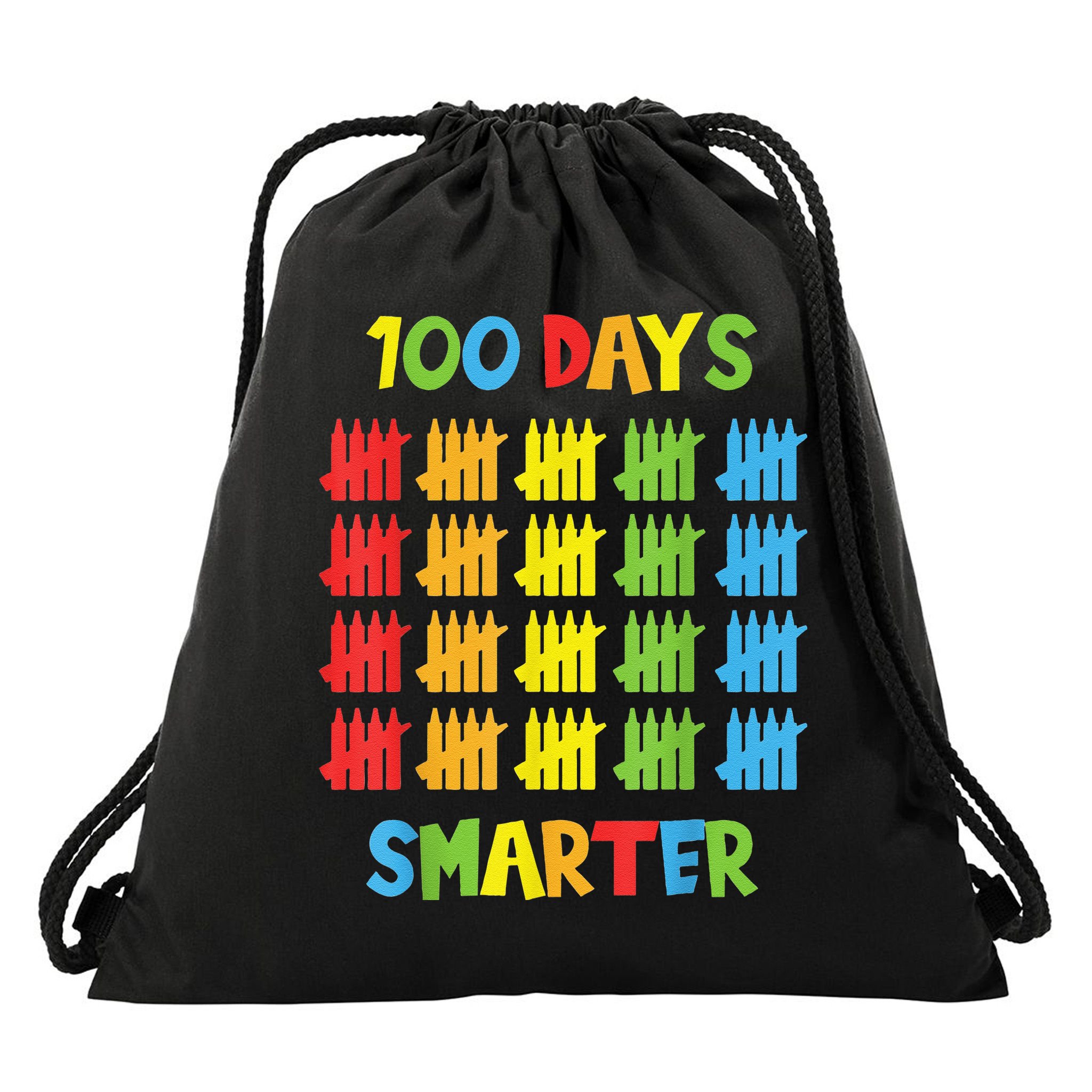 100 Days Smarter Teachers Child 100th Day of School Drawstring Bag