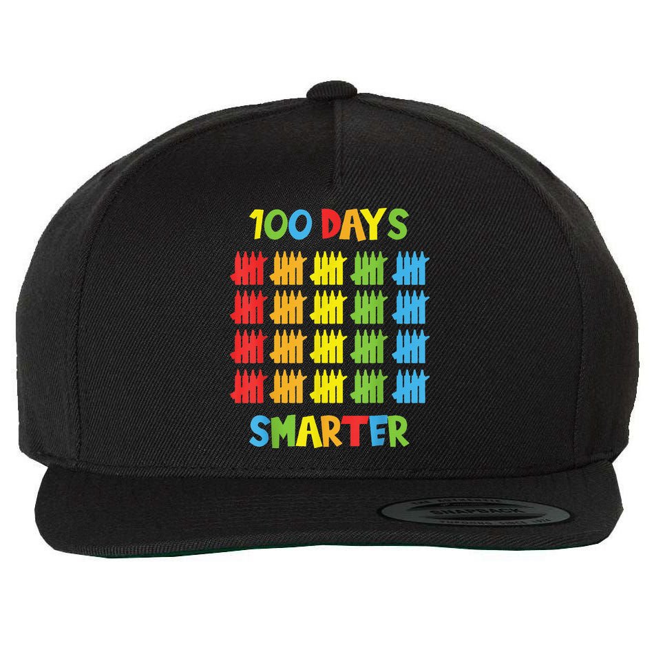 100 Days Smarter Teachers Child 100th Day of School Wool Snapback Cap