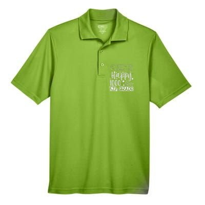 1000 Days Smarter Fifth Grade Teacher 100th Day Of School Men's Origin Performance Pique Polo