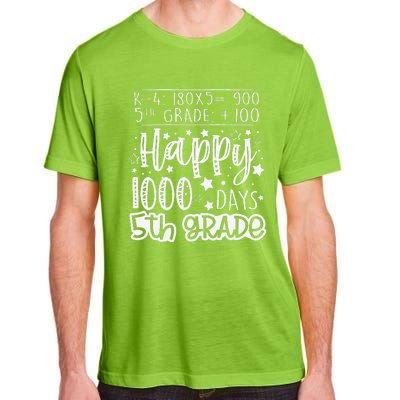 1000 Days Smarter Fifth Grade Teacher 100th Day Of School Adult ChromaSoft Performance T-Shirt