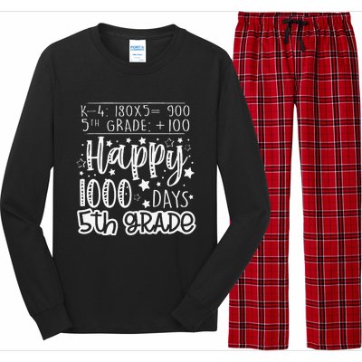 1000 Days Smarter Fifth Grade Teacher 100th Day Of School Long Sleeve Pajama Set