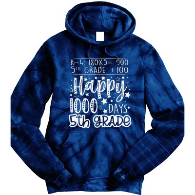 1000 Days Smarter Fifth Grade Teacher 100th Day Of School Tie Dye Hoodie