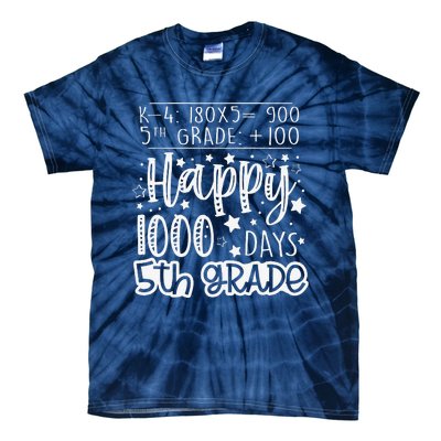 1000 Days Smarter Fifth Grade Teacher 100th Day Of School Tie-Dye T-Shirt