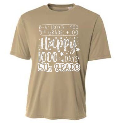 1000 Days Smarter Fifth Grade Teacher 100th Day Of School Cooling Performance Crew T-Shirt