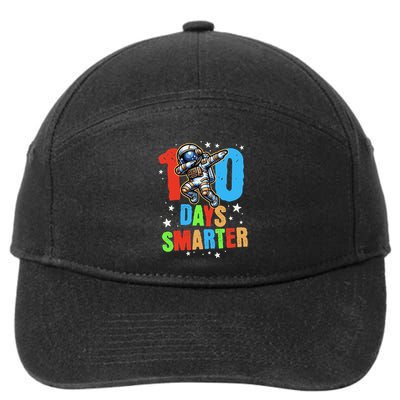 100 Days Smarter Astronaut Space 100th Day Of School 7-Panel Snapback Hat