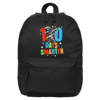 100 Days Smarter Astronaut Space 100th Day Of School 16 in Basic Backpack