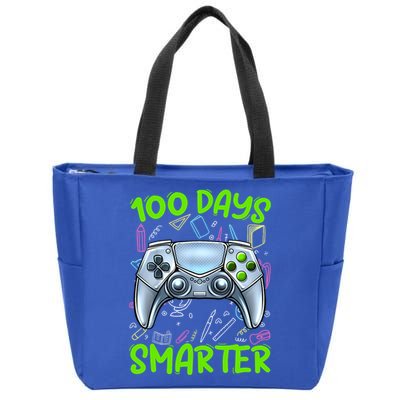 100 Days Smarter Funny Gamer Video Games Gaming Gift Zip Tote Bag