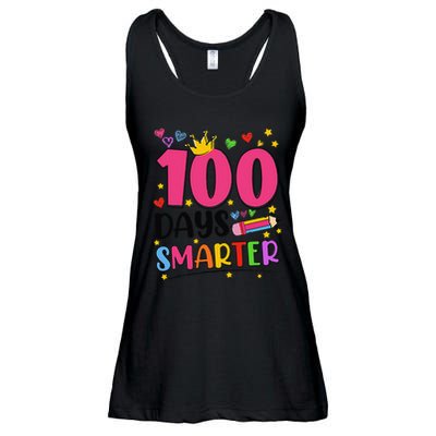 100 Days Smarter 100th Days Of School Gift Ladies Essential Flowy Tank