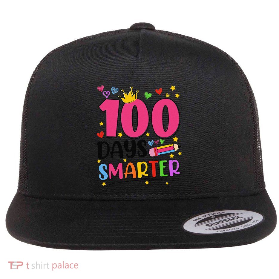 100 Days Smarter 100th Days Of School Gift Flatbill Hat