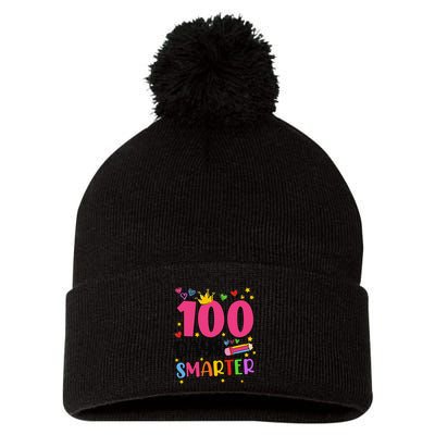 100 Days Smarter 100th Days Of School Gift Pom Pom 12in Knit Beanie