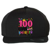 100 Days Smarter 100th Days Of School Gift Wool Snapback Cap
