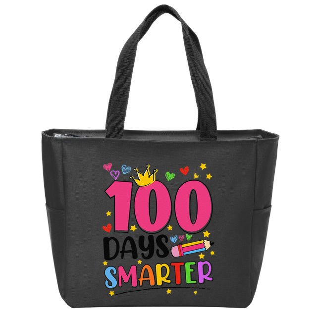 100 Days Smarter 100th Days Of School Gift Zip Tote Bag