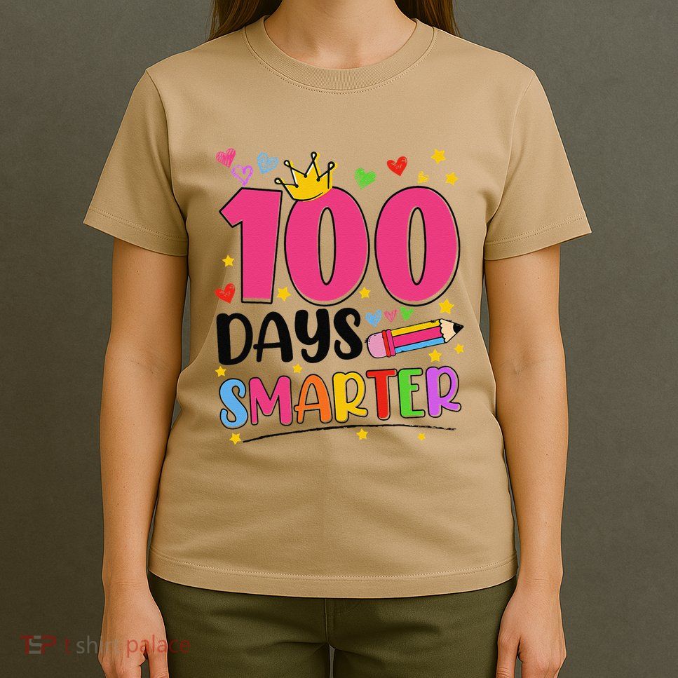 100 Days Smarter 100th Days Of School Gift T-Shirt