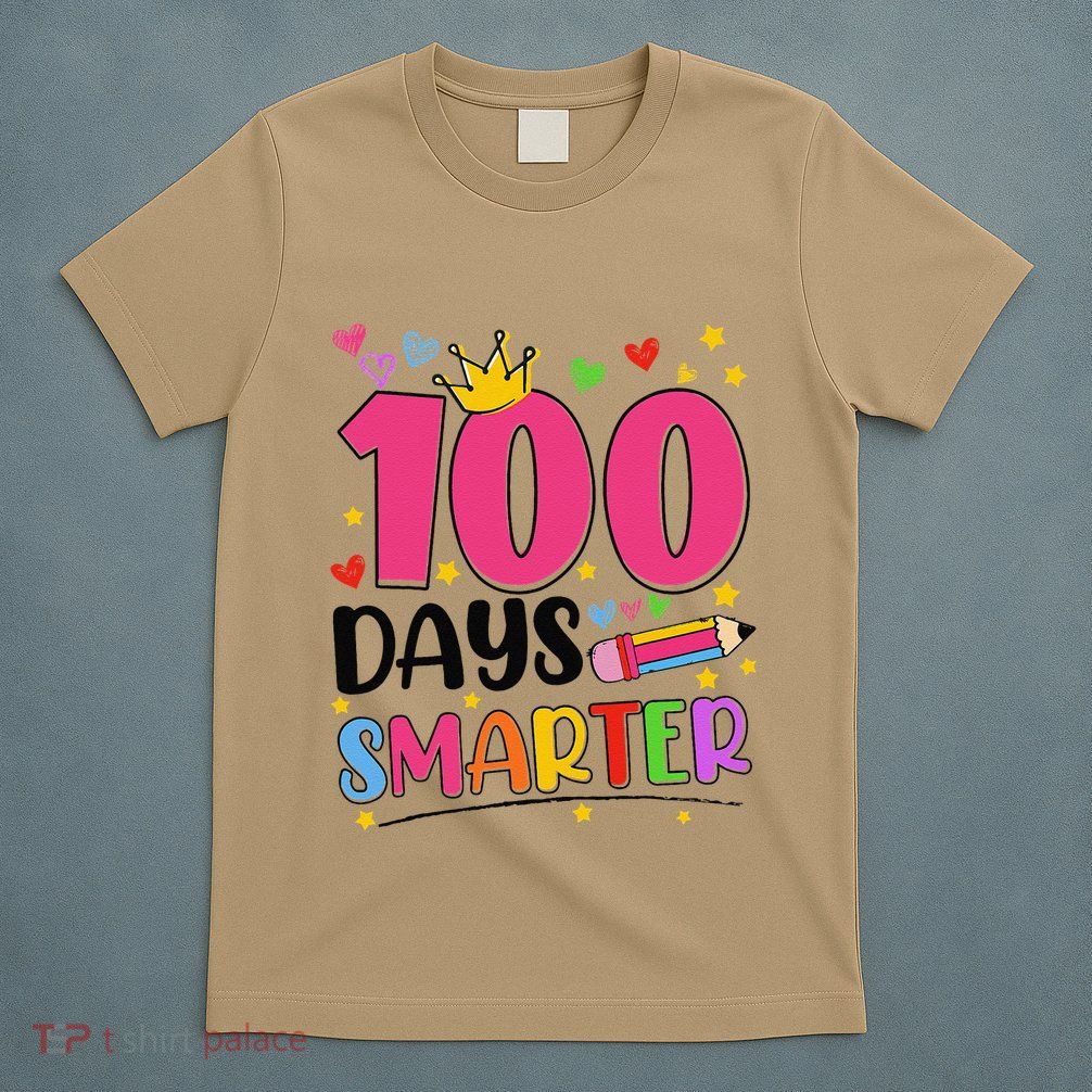 100 Days Smarter 100th Days Of School Gift T-Shirt
