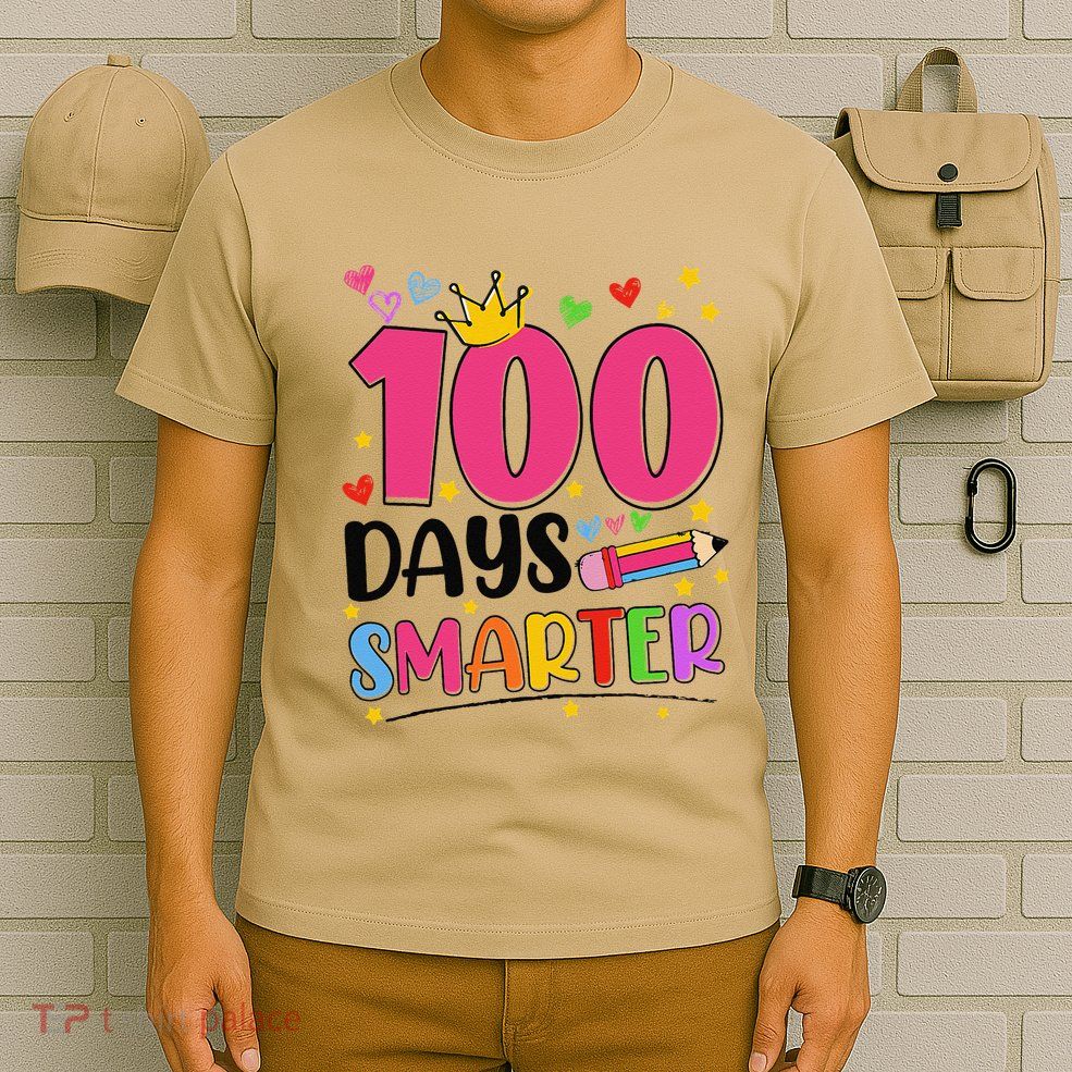 100 Days Smarter 100th Days Of School Gift T-Shirt