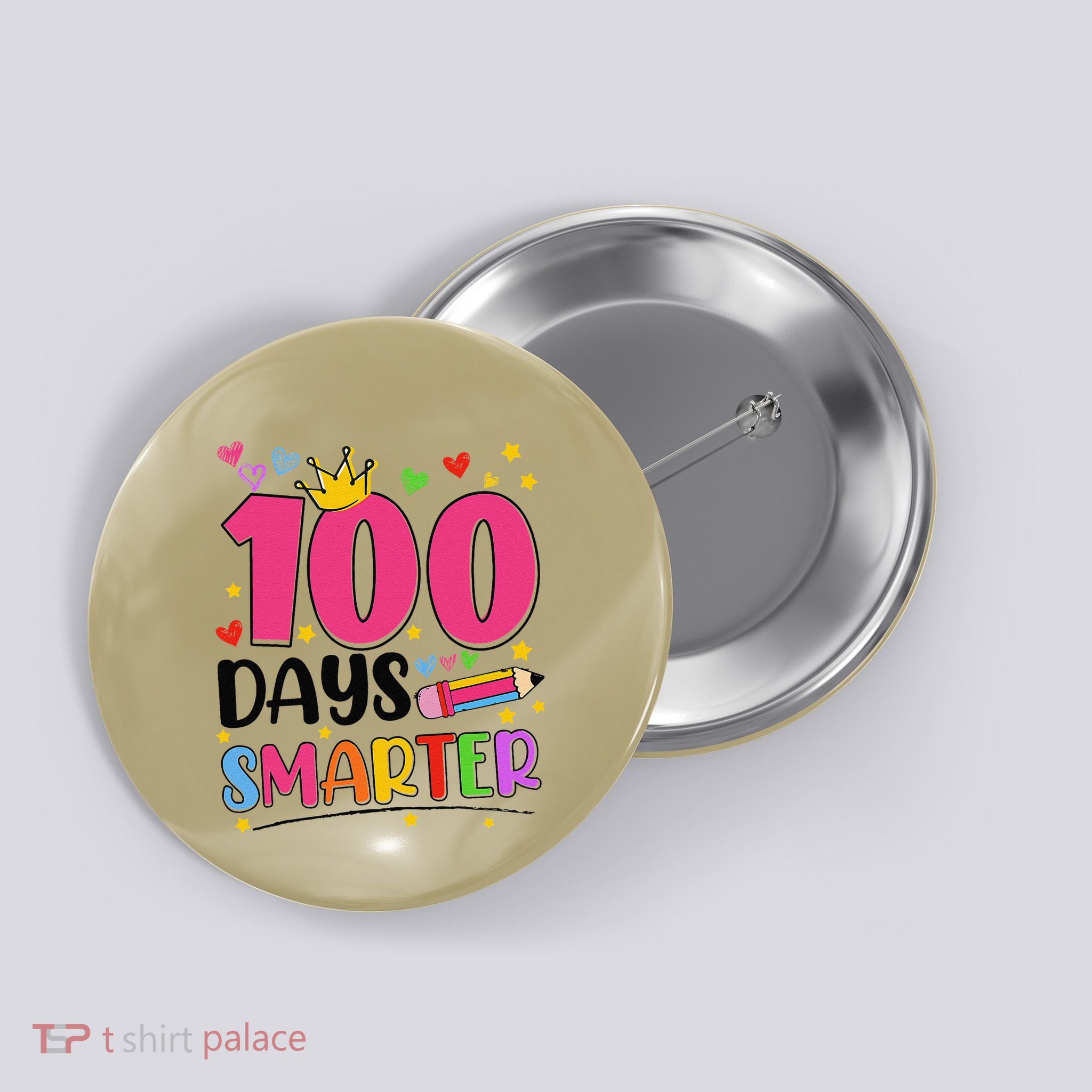 100 Days Smarter 100th Days Of School Gift Button
