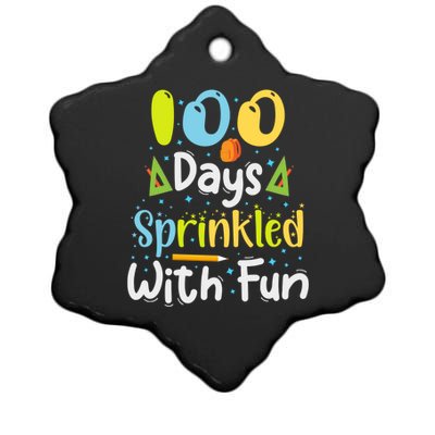 100 Days Sprinkled With Fun 100 Days Of School Gift Ceramic Star Ornament