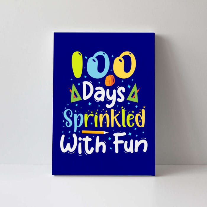 100 Days Sprinkled With Fun 100 Days Of School Gift Canvas