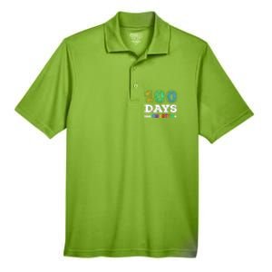 100 Days Smarter Teacher Or Student 100th Day Of School Men's Origin Performance Pique Polo