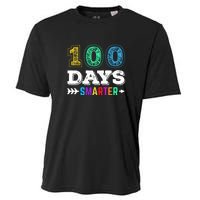 100 Days Smarter Teacher Or Student 100th Day Of School Cooling Performance Crew T-Shirt