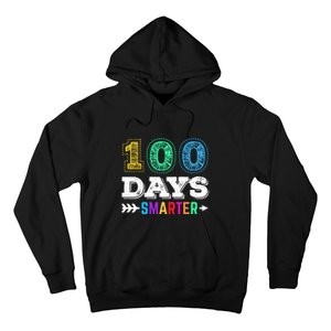 100 Days Smarter Teacher Or Student 100th Day Of School Hoodie