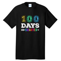 100 Days Smarter Teacher Or Student 100th Day Of School Tall T-Shirt