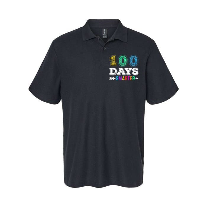 100 Days Smarter Teacher Or Student 100th Day Of School Softstyle Adult Sport Polo