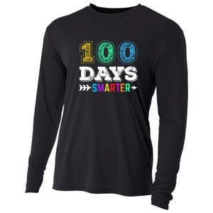 100 Days Smarter Teacher Or Student 100th Day Of School Cooling Performance Long Sleeve Crew