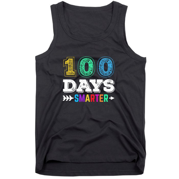 100 Days Smarter Teacher Or Student 100th Day Of School Tank Top