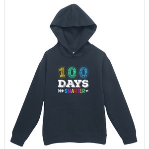 100 Days Smarter Teacher Or Student 100th Day Of School Urban Pullover Hoodie