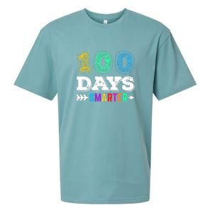 100 Days Smarter Teacher Or Student 100th Day Of School Sueded Cloud Jersey T-Shirt