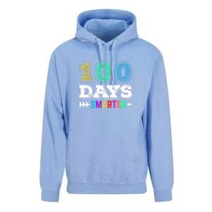 100 Days Smarter Teacher Or Student 100th Day Of School Unisex Surf Hoodie