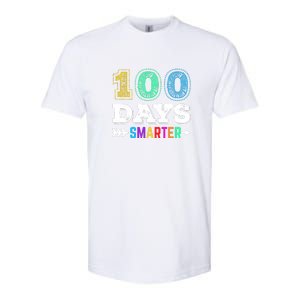 100 Days Smarter Teacher Or Student 100th Day Of School Softstyle CVC T-Shirt