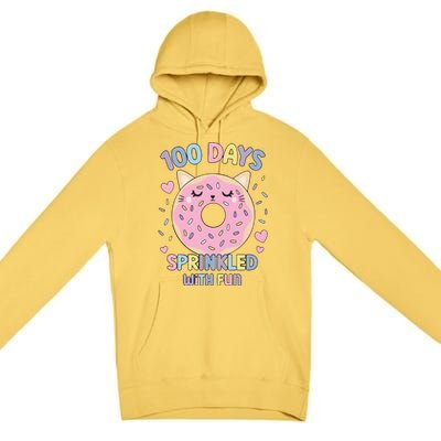 100 Days Sprinkled With Fun Donut School Premium Pullover Hoodie