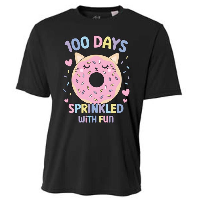 100 Days Sprinkled With Fun Donut School Cooling Performance Crew T-Shirt