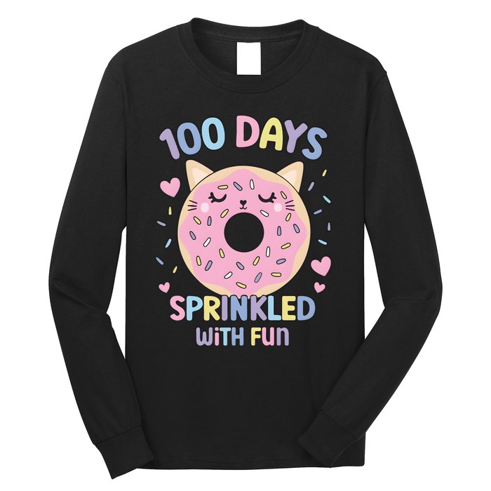 100 Days Sprinkled With Fun Donut School Long Sleeve Shirt