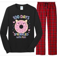 100 Days Sprinkled With Fun Donut School Long Sleeve Pajama Set