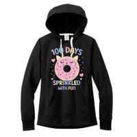 100 Days Sprinkled With Fun Donut School Women's Fleece Hoodie