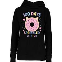 100 Days Sprinkled With Fun Donut School Womens Funnel Neck Pullover Hood